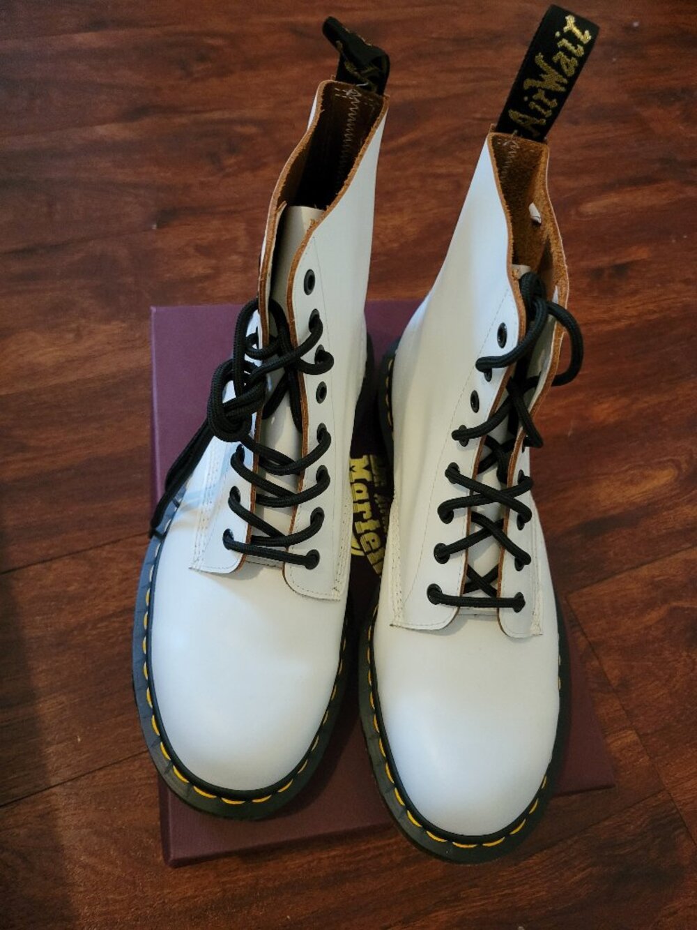 Dr. Martens 1460 Made In England Boots White Mens SIZE 11 Brand NEW